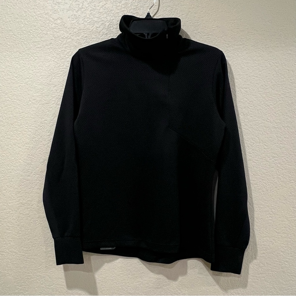 Salomon Women's Size Medium Black Motomesh Thermal Zip Long Sleeve Shirt Outdoor